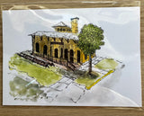 Cedarburg Watercolor and Pen Postcard